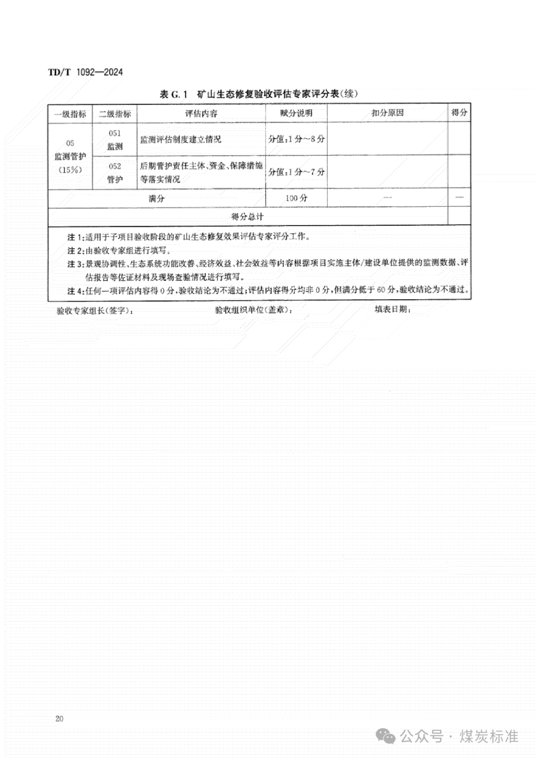 矿山生态修复工程验收规范（TD/T 1092-2024 ）
